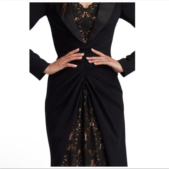 Tadashi Shoji Black Lace Long Sleeve Dress - Picture 3 of 7
